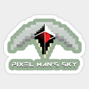 Pixel Man's Sky Sticker